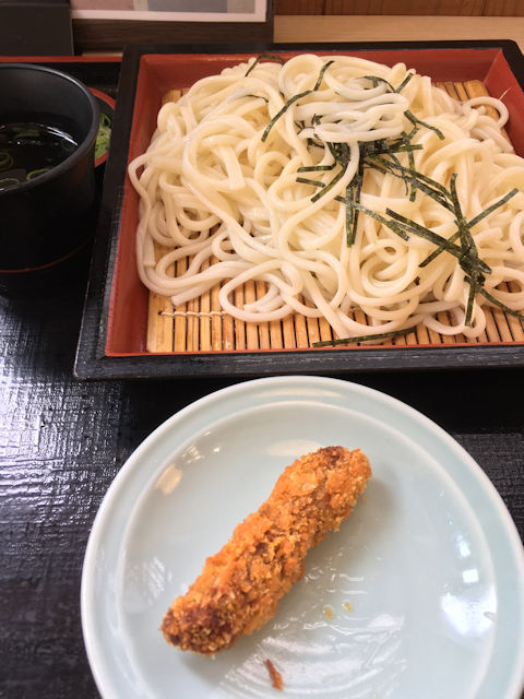五島ざるうどん＆鯨カツ＠竹酔亭有川店